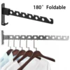 Clothes Drying Rack Wall Mounted Adjustable Angle Stainless Steel Folding Laundry Clothesline Hanger Home Space Saving 1