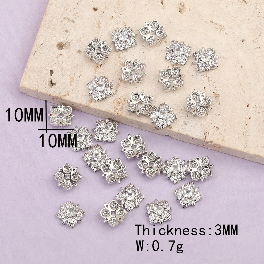 Cordial Design 40Pcs Jewelry Accessories/Hand Made/Cubic Zirconia Charms/Genuine Gold Plating/DIY Making/Fingernail Findings - cordial
