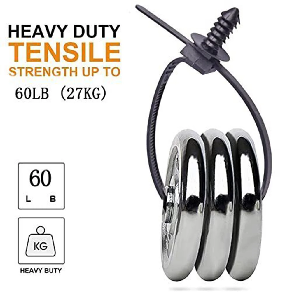 Car Cable Ties 160Pcs Car Universal Nylon Push Mount Cable Zip Ties Wrap Fixed Fastener Clips Mount Wire Self Locking Wire Strap Fastening Zip