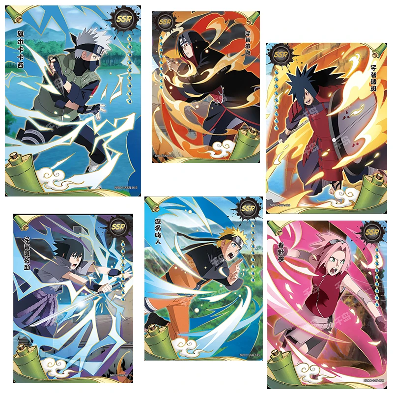 

Kayou Naruto Ssr Series Uchiha Itachi Uzumaki Naruto Anime Character Bronzing Rare Game Collection Flash Card Toy Christmas Gift