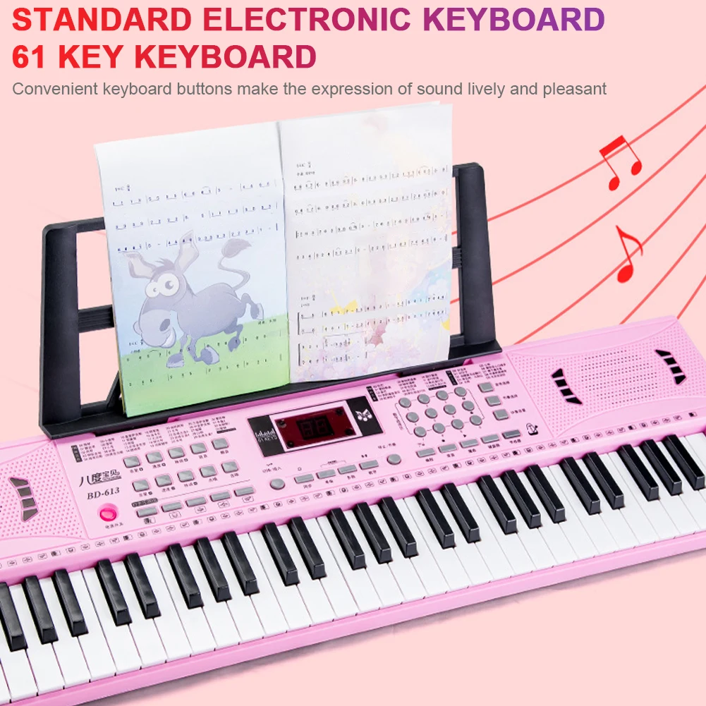 61 Key Electronic Keyboard Piano Keyboard Stand Musical Mini Piano Portable Music For Beginners Kids Adults
