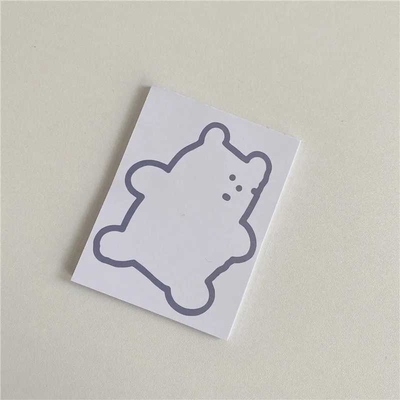 Cartoon Chubby Bear Cute Note Book Decorative Memo Paper Non-stick Note Book 3pcs
