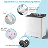 Washing Machine Twin Tub with Built-in Drain PumpSemi-automatic Twin Tube for Apartment  Dorms RVs  Camping and More 4