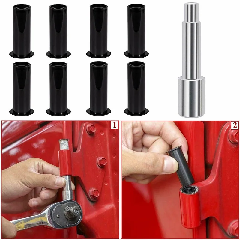 

9Pcs Door Bushing Removal Tool to Remove Corrosive Hinges & Hinge Liners Prevent Hinge Scratches For Jeep Wrangler JK JL