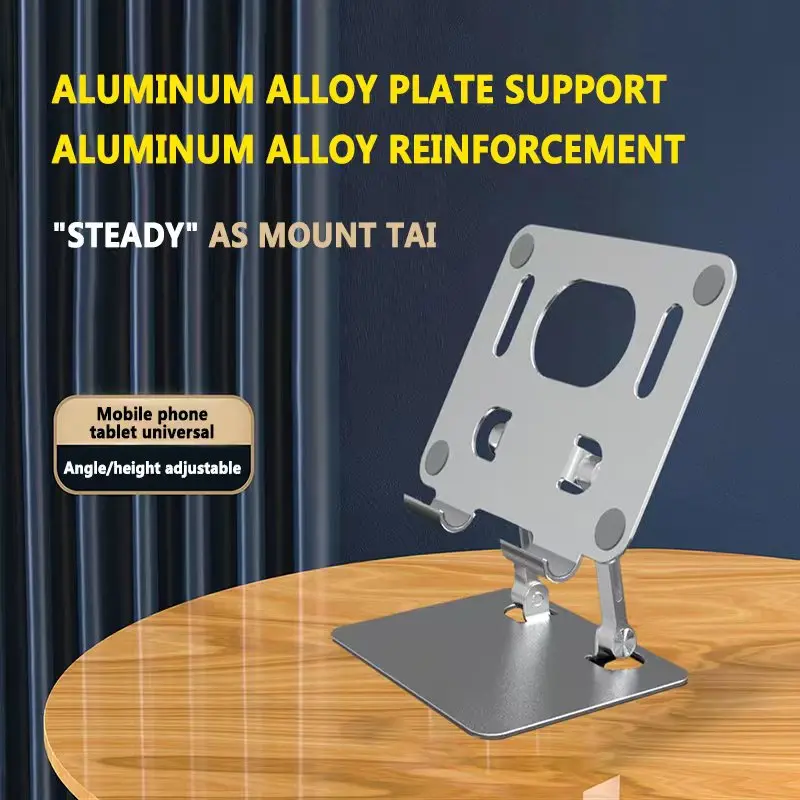 

Aluminum Alloy Desktop Mobile Phone Stand Foldable iPad Tablet Support Cell Phone Desk Bracket Lazy Holder For Smartphone Mount