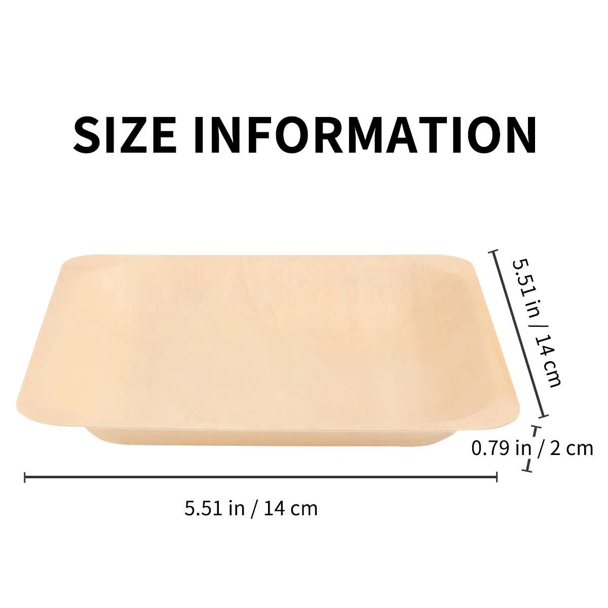 50 PCS Snack Plate Tableware Party Plates Wedding Birthday Party Disposable Plates Wood Tableware Outdoor Bamboo Picnic