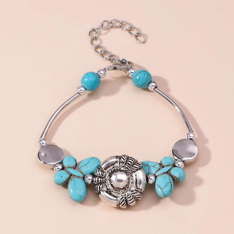 Böhmische türkis farbene Schmetterling handgemachte Stein perlen Armbänder & Armreifen für Frauen Mädchen Party Urlaub Schmuck Geschenke