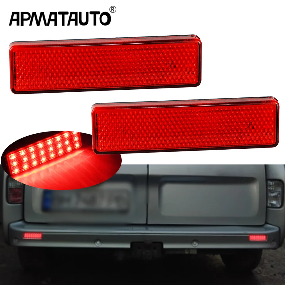 Coppia Di Fanali Posteriori LED Con Riflettore Rosso | Freno/Stop E Nebbia | Compatibile Con Vivaro, Trafic, Master, Movano
