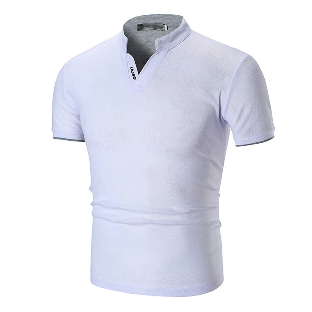 

Man Shirt Top Blouse Tops Tee Gym Muscle Pullover Short Sleeve Solid Color Sportwear V-Neck Tops Daily Brand New