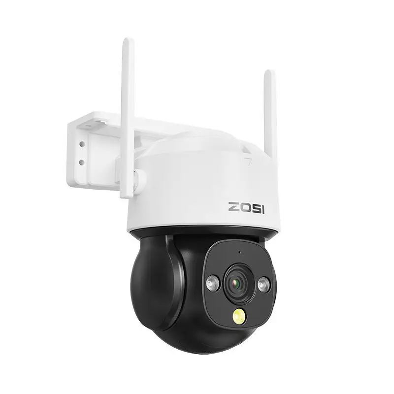 

Уличная PTZ Wi-Fi камера Zosi 4 МП, IP66, погодозащищенная камера, двухстороннее аудио, красочное ночное видение, ии, обнаружение человека