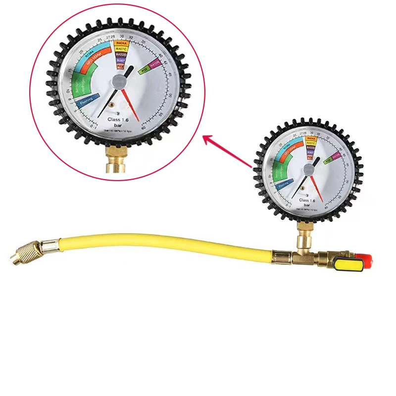 Nitrogen Pressure Tester Air Conditioner HVAC Systems Cold Test Table Tools For R134a R22 R407C R410A Pressure Gauge Tools