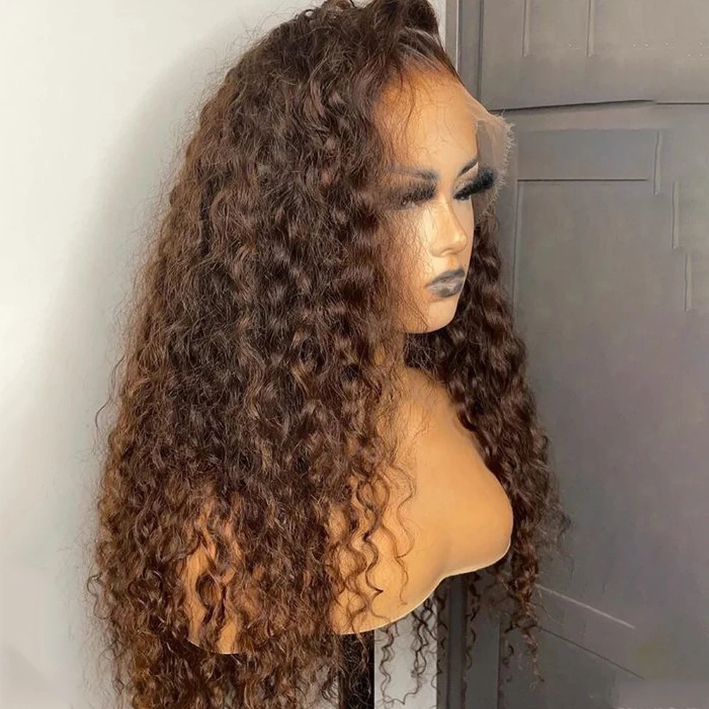 Water Wave Lace Front Wig - Chocolate Brown