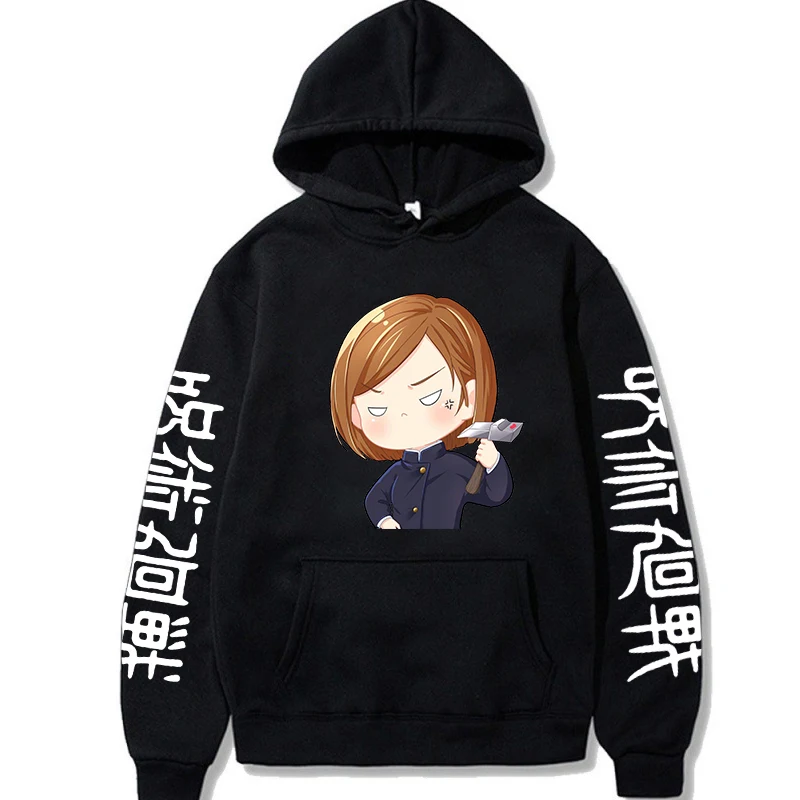 

New Jujutsu Kaisen Nobara Kugisaki Print Sweatshirt Anime Hoodies Autumn Winter Fleece Harajuku Pullover Unisex Fashion Clothing