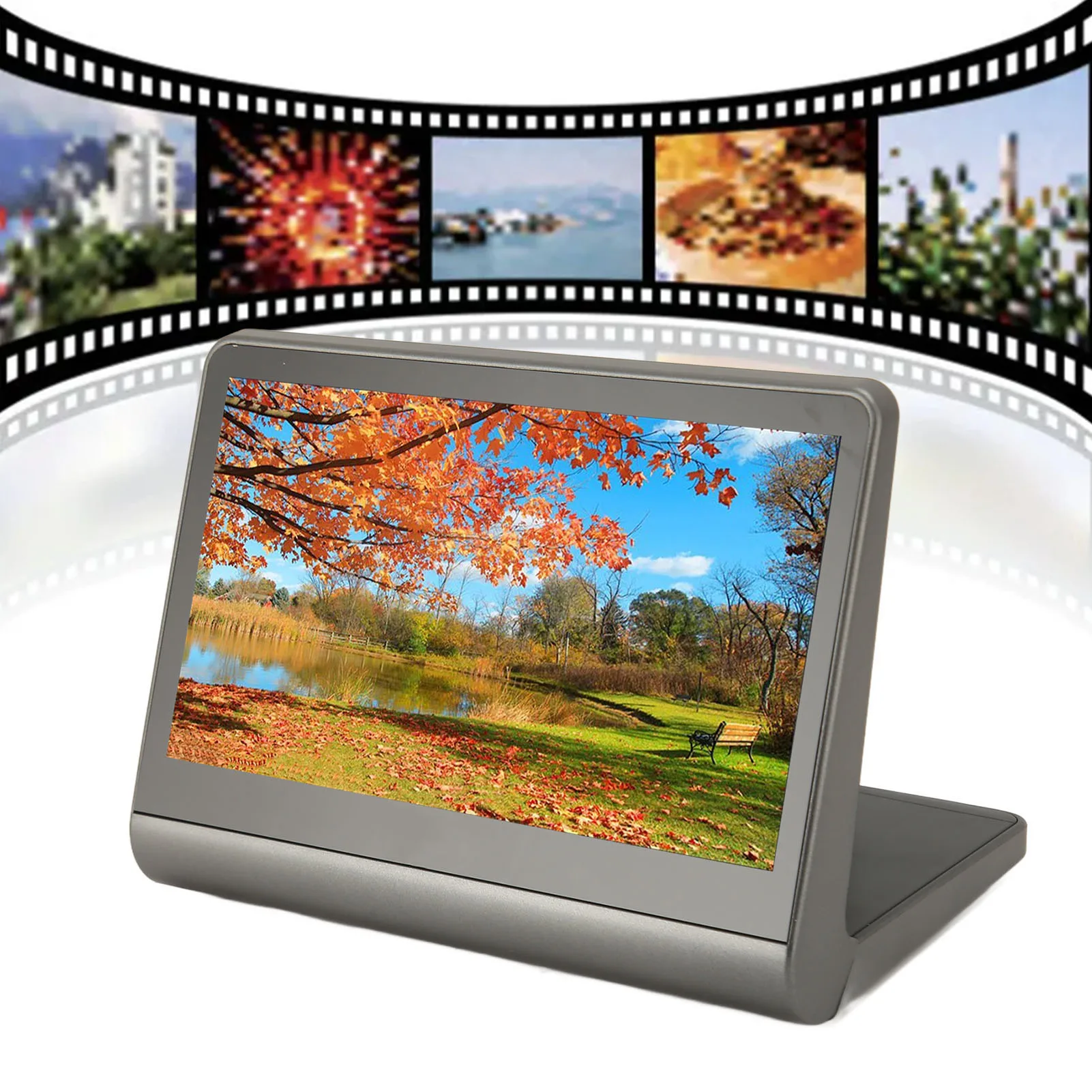 48MP Electronics Slide Scanner with 7in HD Screen Converts 135/126/110 Films Negatives to JPEG 16GB Storage 5V Adapter