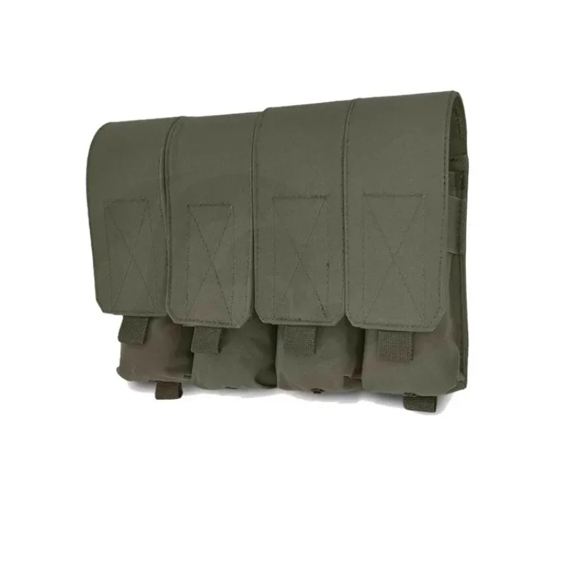 

Tactical 762 Magazine Pouch Military Airsoft Quadruple Mag Pouch Gear Multicam Vest Plate Carrier Front Panel EDC Bag