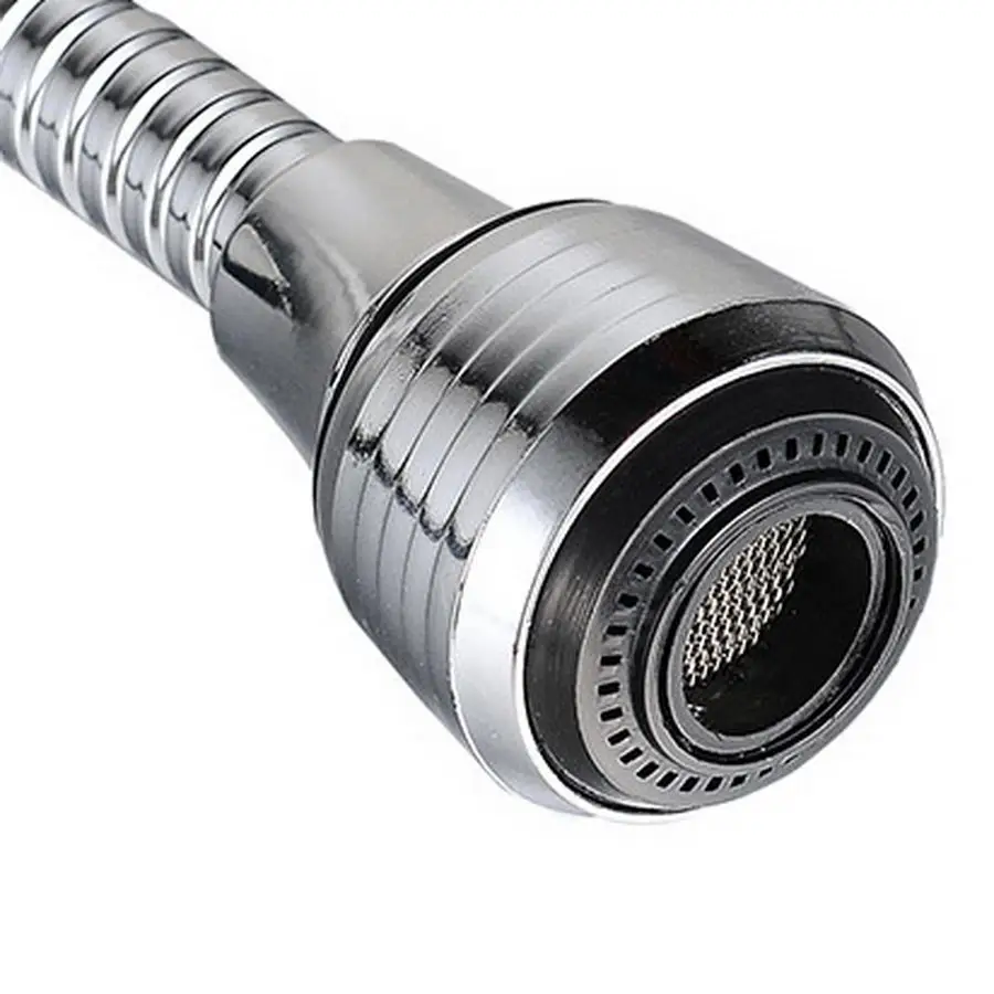 Faucet sprinkler Kitchen Stainless Steel Faucet Sprinkler Water-saving Device Lengthening Rotating Splash Proof Sprinkler Spray Extender Bubbler