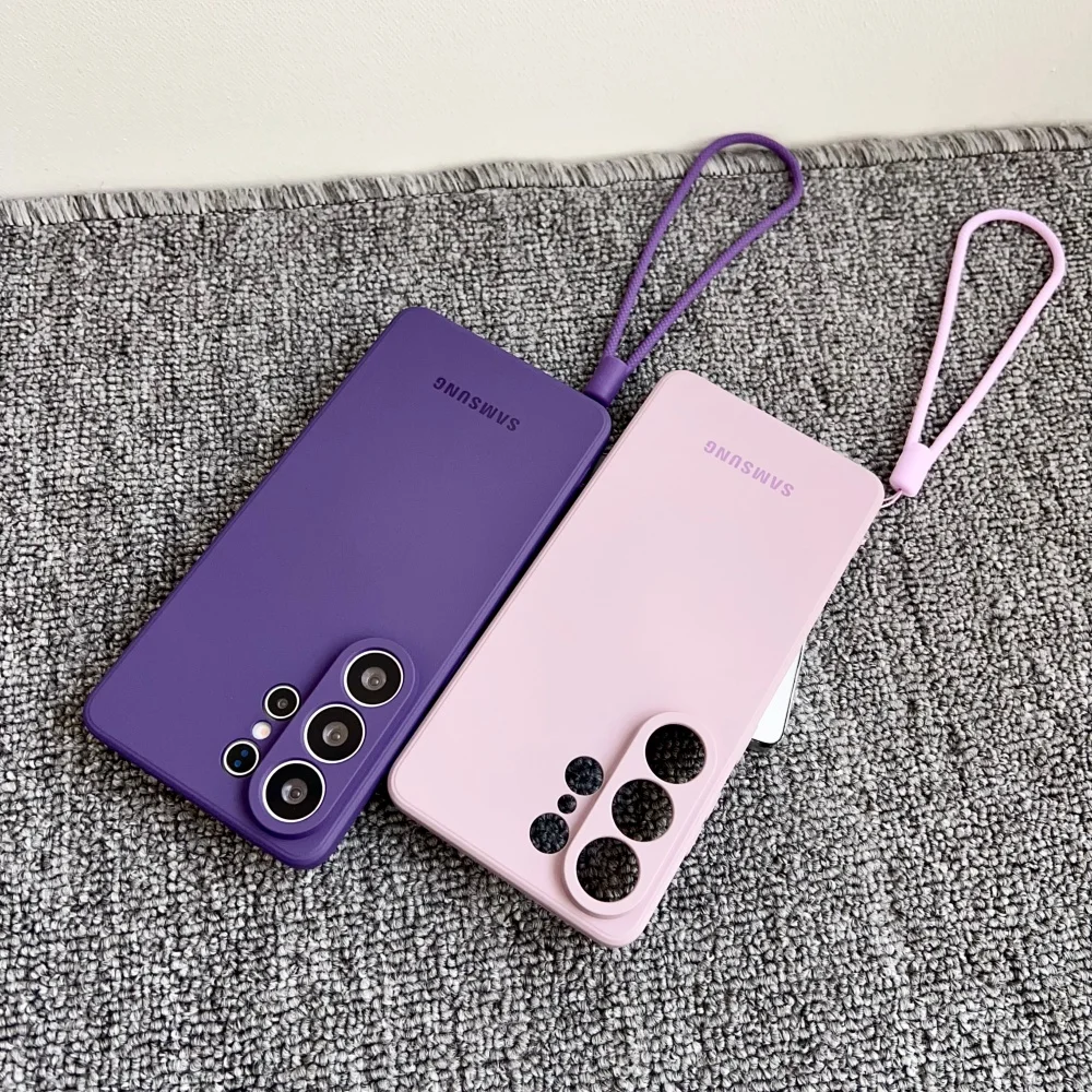 Liquid Silicone Lanyard Case with Camera Protector by Samsung