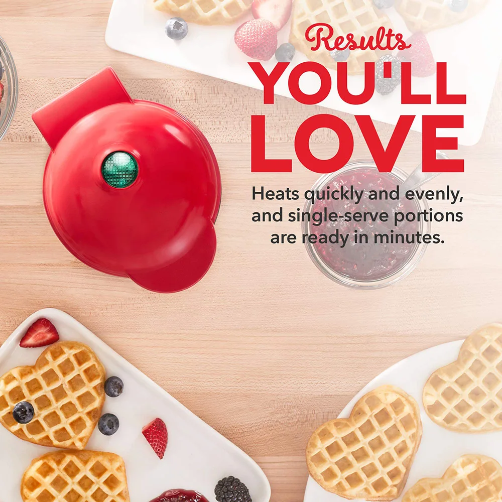 Dash Love Mini Waffle Maker, Pink