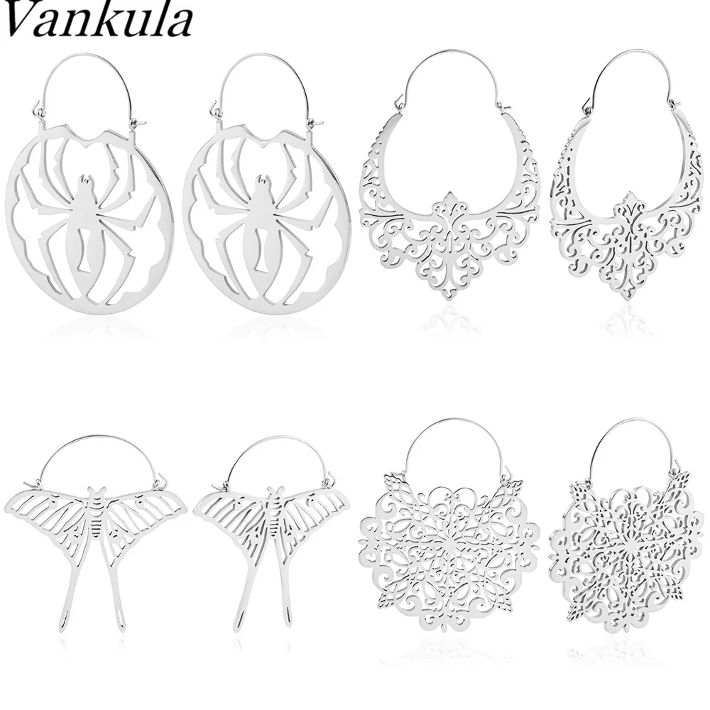 

Vankula 10 шт. модные вешалки Для Пирсинга Ушей в форме лотоса серьги из нержавеющей стали женские ушные приборы вилки столовые ювелирные изделия аксессуары