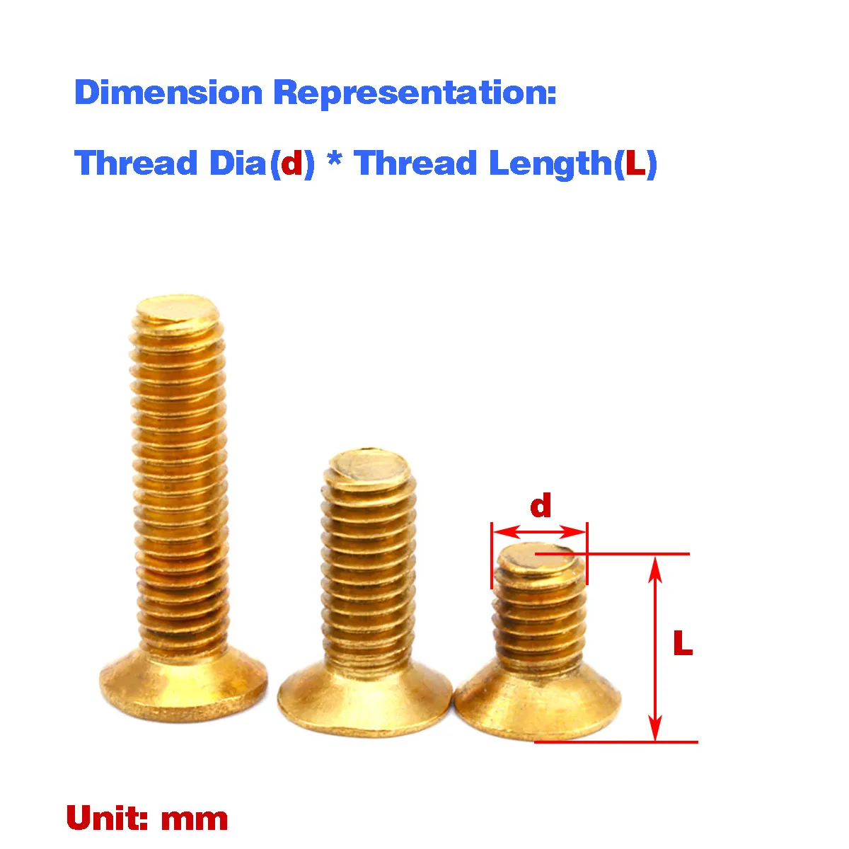 

Brass Flat Head Phillips Screw M2M2.5M3M4M5M6