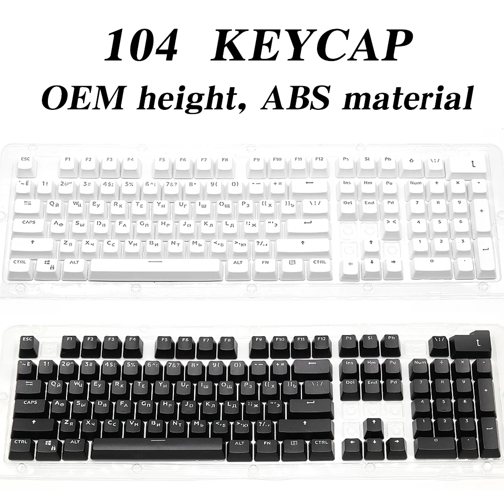 Teclado Mecânico Retroiluminado Oem Keycaps Altamente Oem 104 Chaves Espanhol Árabe Russo Francês Coreano Alemão Português Tailandês