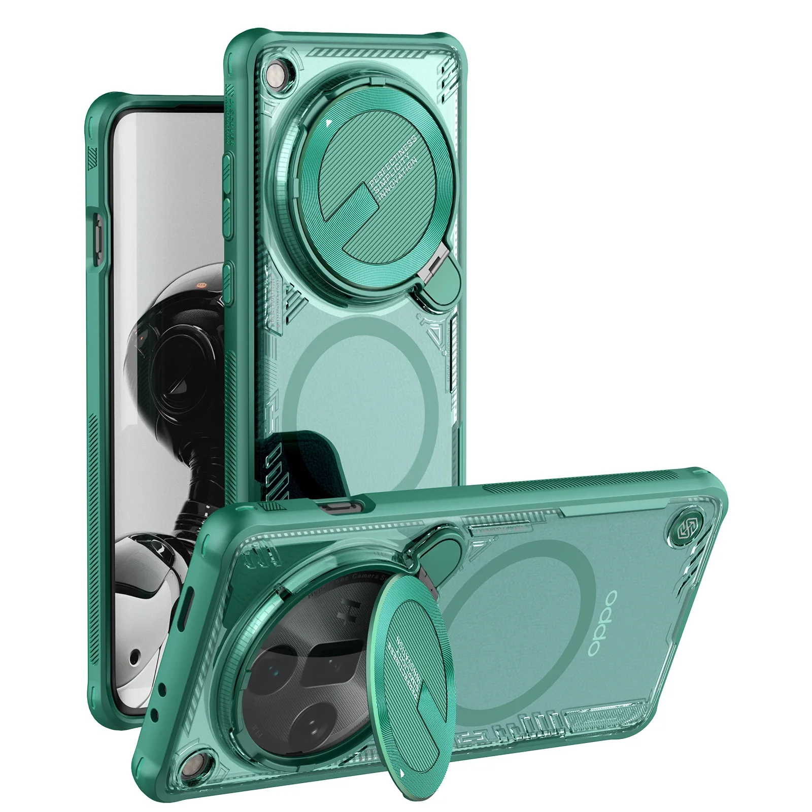 Oppo Find X7 Ultra 5G NILLKIN 케이스, Magsafe 아이스블레이드 소품, 마그네틱 충전 어댑터, 카메라 보호 후면 커버