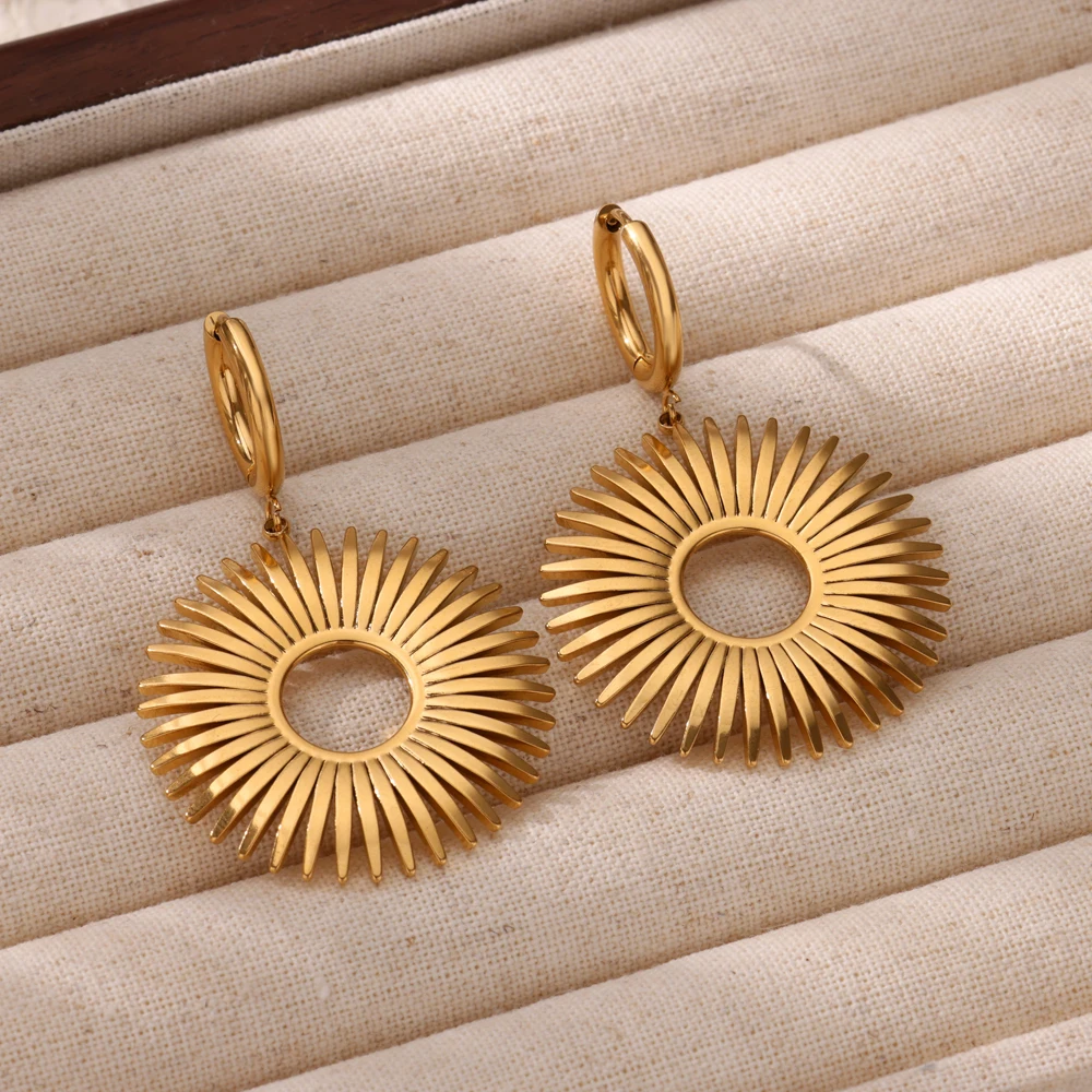 Stainless Steel Earrings For Women 18K Gold Plated