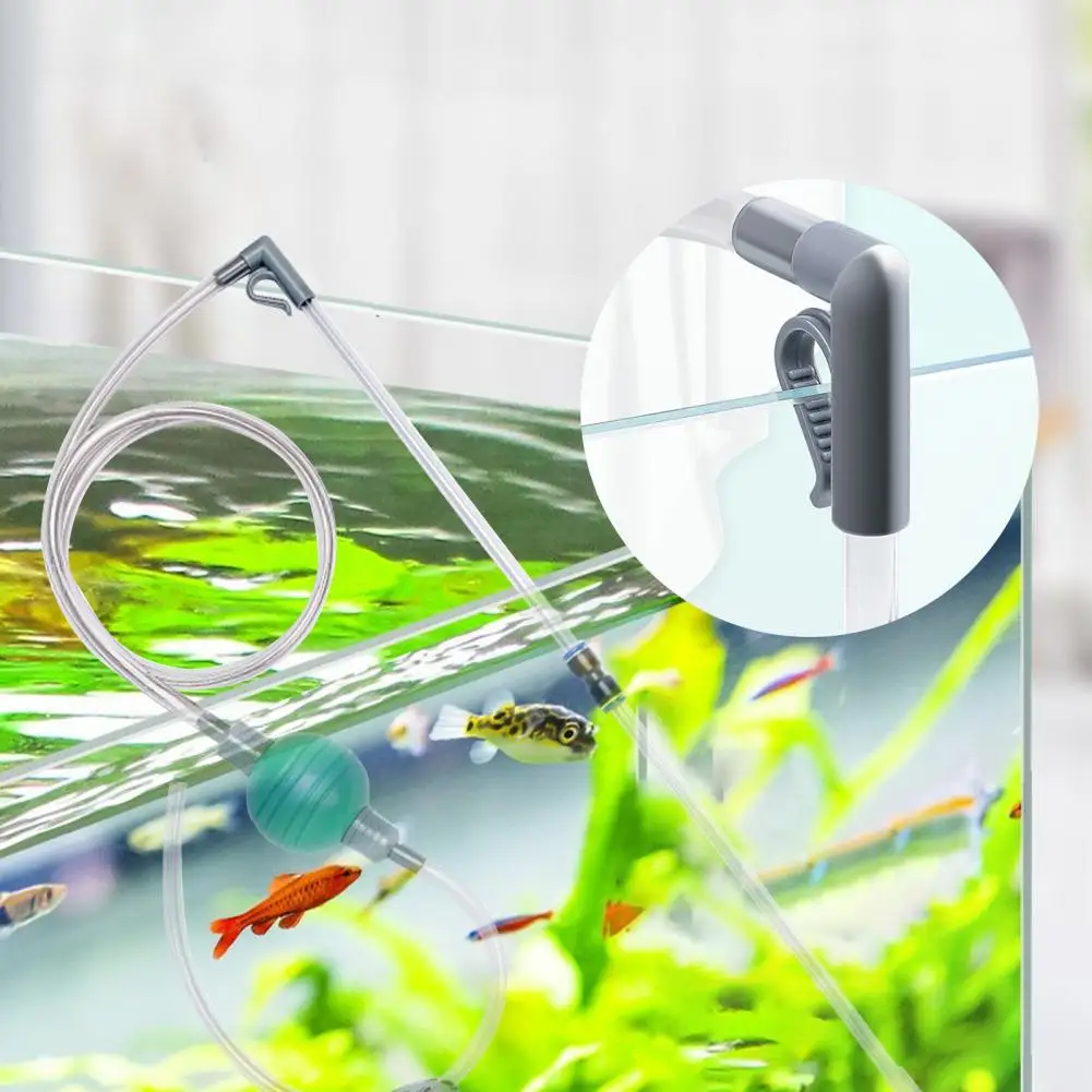 Safe Fish Tank Water Changer Adjustable Aquarium Gravel Cleaner Long