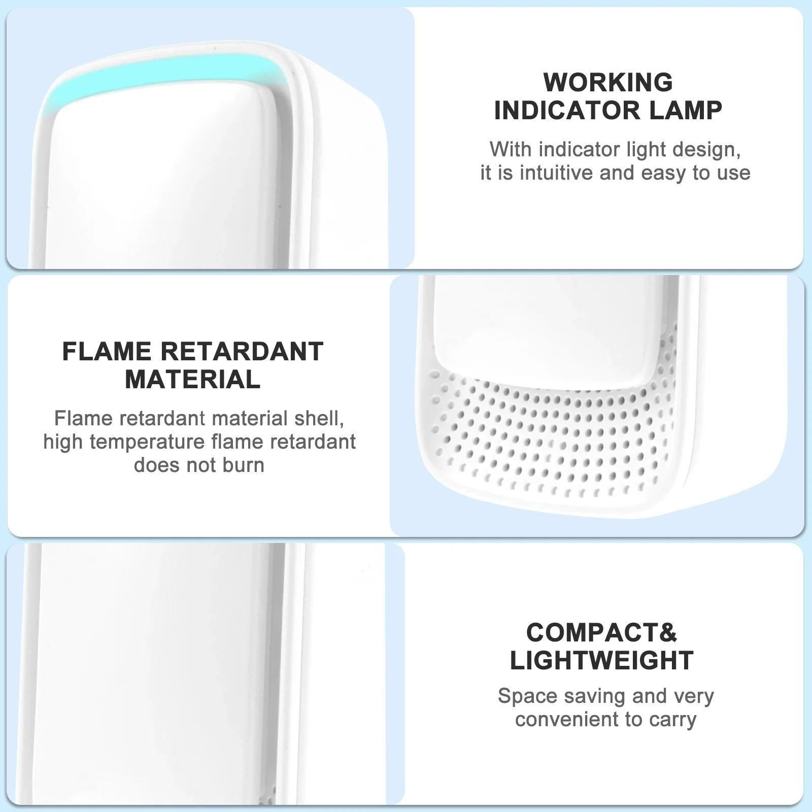 1/2Pcs Negative Ion Air Cleaner Plug in Air Purifier Portable Small Filterless Room Purifier for Home Bedroom Bathroom Toilet