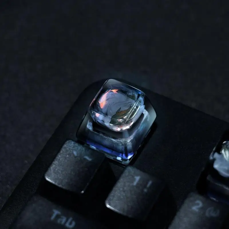 

1Pc Oem R4 Height Handmade Keycaps Keyboard Keycap Diy Personalized Creative Fish Computer Keyboard Accessories