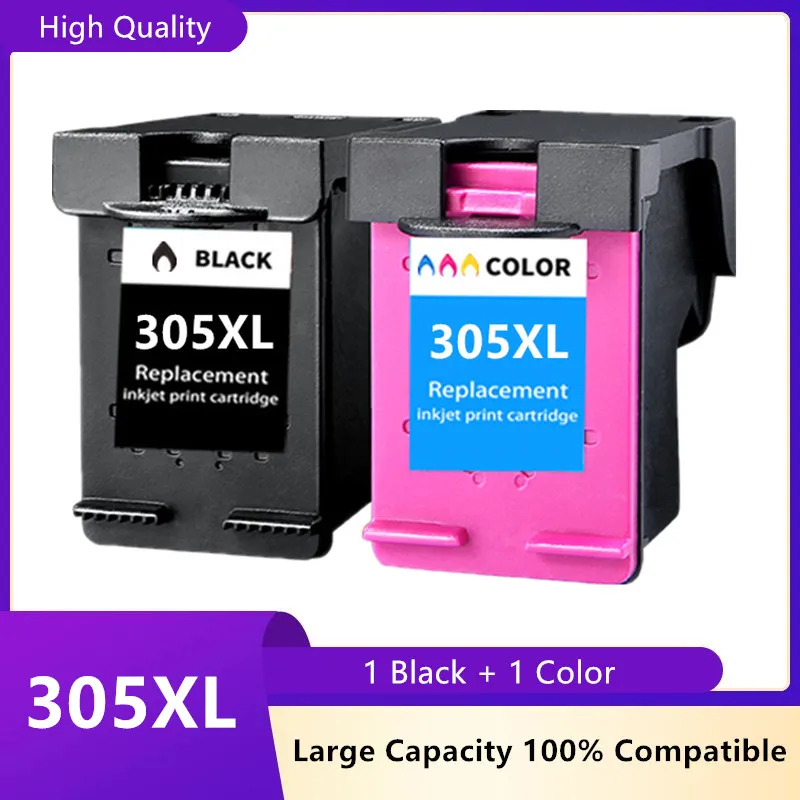 Cartouches D'encre Compatibles HP 305/305XL - Lot Pour Deskjet 1210, Envy 6010, Etc. - Neuf
