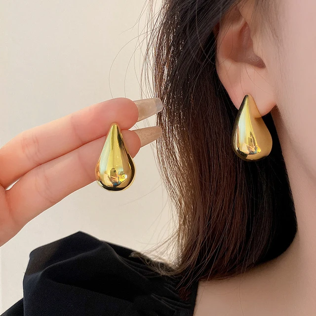 Pendientes De Lágrima En Forma De Gota De Lluvia Tallados