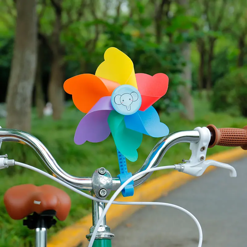 Bike Accessory Kids Scooter Tricycle Flower Pinwheel Boys Girls Bike Windmill Decoration Parts DIY Install