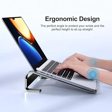 Laptop Stand Ergonomic Cooling Bracket Aluminum Alloy Desktop Holder for MacBook Lenovo HP Dell XPS 10-18inch Notebook Computer 4