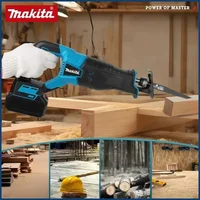 Makita scie alternative sans brosse scie alternative outils électriques portables sans fil avec 4 lames de scie pour batterie 18V 2