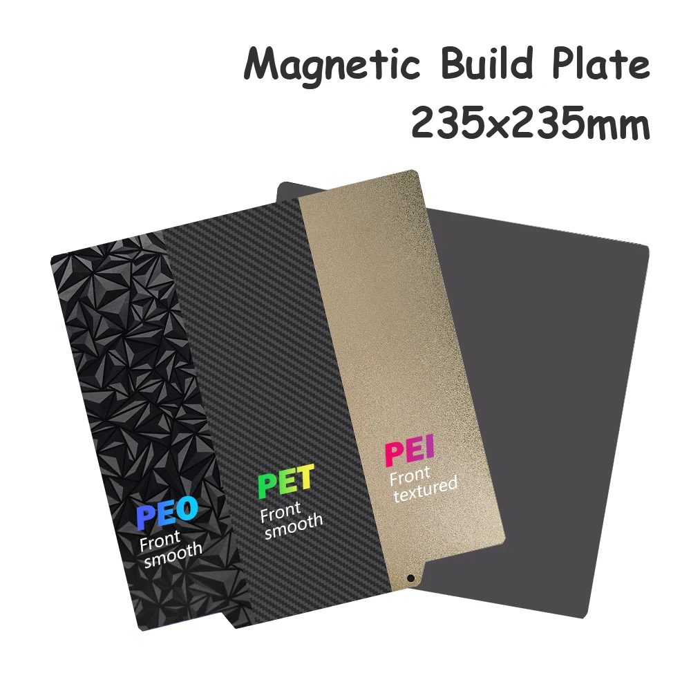 Para Ender 3 placa de construcción cama térmica Ender 3 V2 /Neo Ender 5 /Pro H1H PEY PEO PET PEI hoja 235x235 hoja de acero de resorte magnético