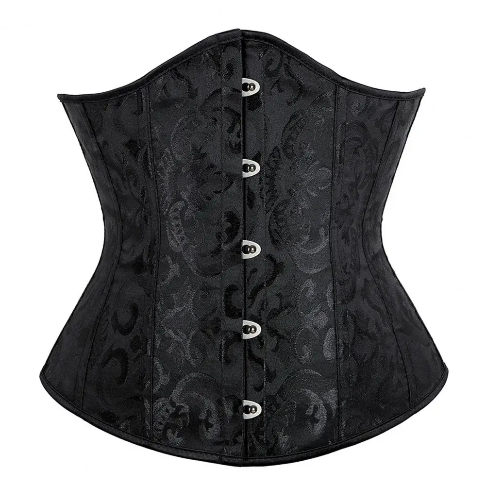 

Underbust Corset Breathable Waist Trainer Floral Bustier Corset with Adjustable Back Strap for Women Palace Style for Cosplay