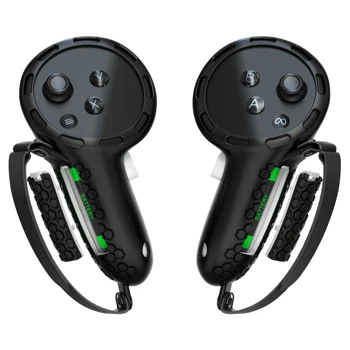Impugnature per Controller di Design VR compatibili con accessori Meta Oculus Quest 3, con protezione per l'apertura della batteria con cinghie per nocche