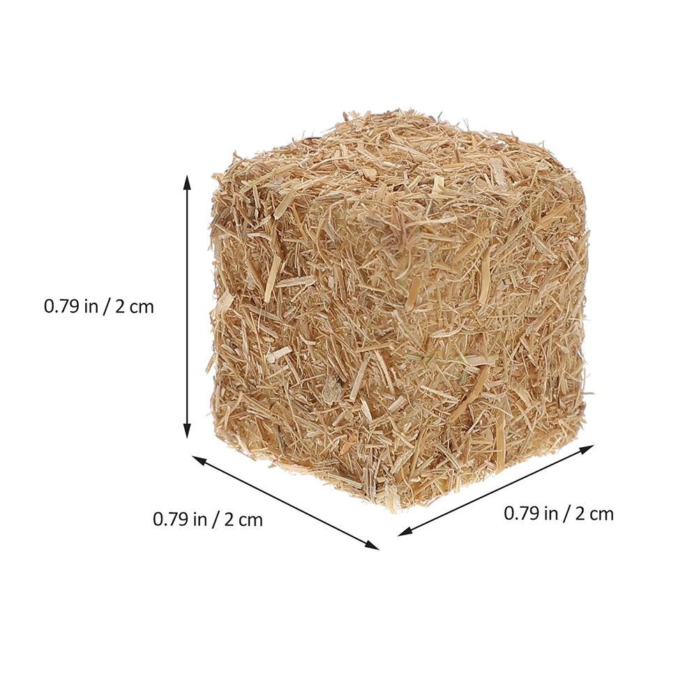 12pcs Simulation Mini Straw Bales Stackable Miniature Haystack Fake Ornament Scene Straw Bales Dollhouse Farm Dueling Banjo 2