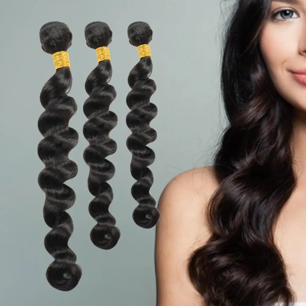 8-28 Inch Hair Bundle Curly Hair Extension Black Body Wave With Lace Closure Deep Wave Curly Combodian Female Accessories