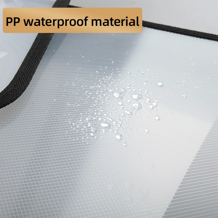 Three-dimensional A3 Large Capacity Test Paper Storage Bag Press Buckle Transparent Waterproof Organ Bags