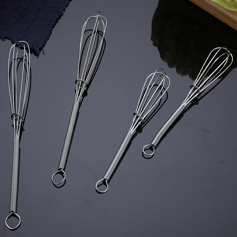 Multifunctional Rotary Manual Egg Beater Mixer Mini Kitchen Egg Whisk Bake Tool Agitator Stainless Steel Eco-Friendly 1Pcs