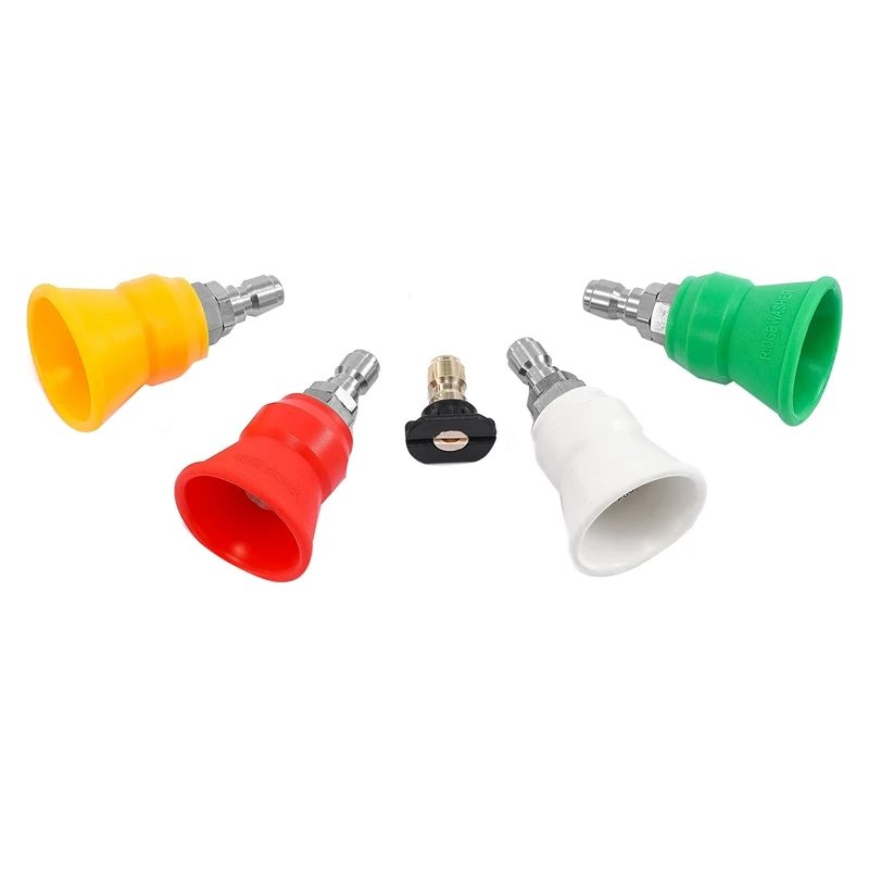 

Pressure Washer Nozzle Guard, Power Washer Nozzle Tips 5 Pressure Washing Tips With 1/4Inch Quick Connect Orifice 3.0