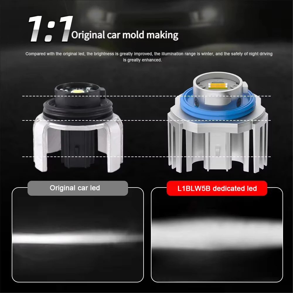 2개 L13 LED 안개등 원래 크기 헤드라이트 전구 팬 안개등 흰색 노란색 7545 칩 토요타용