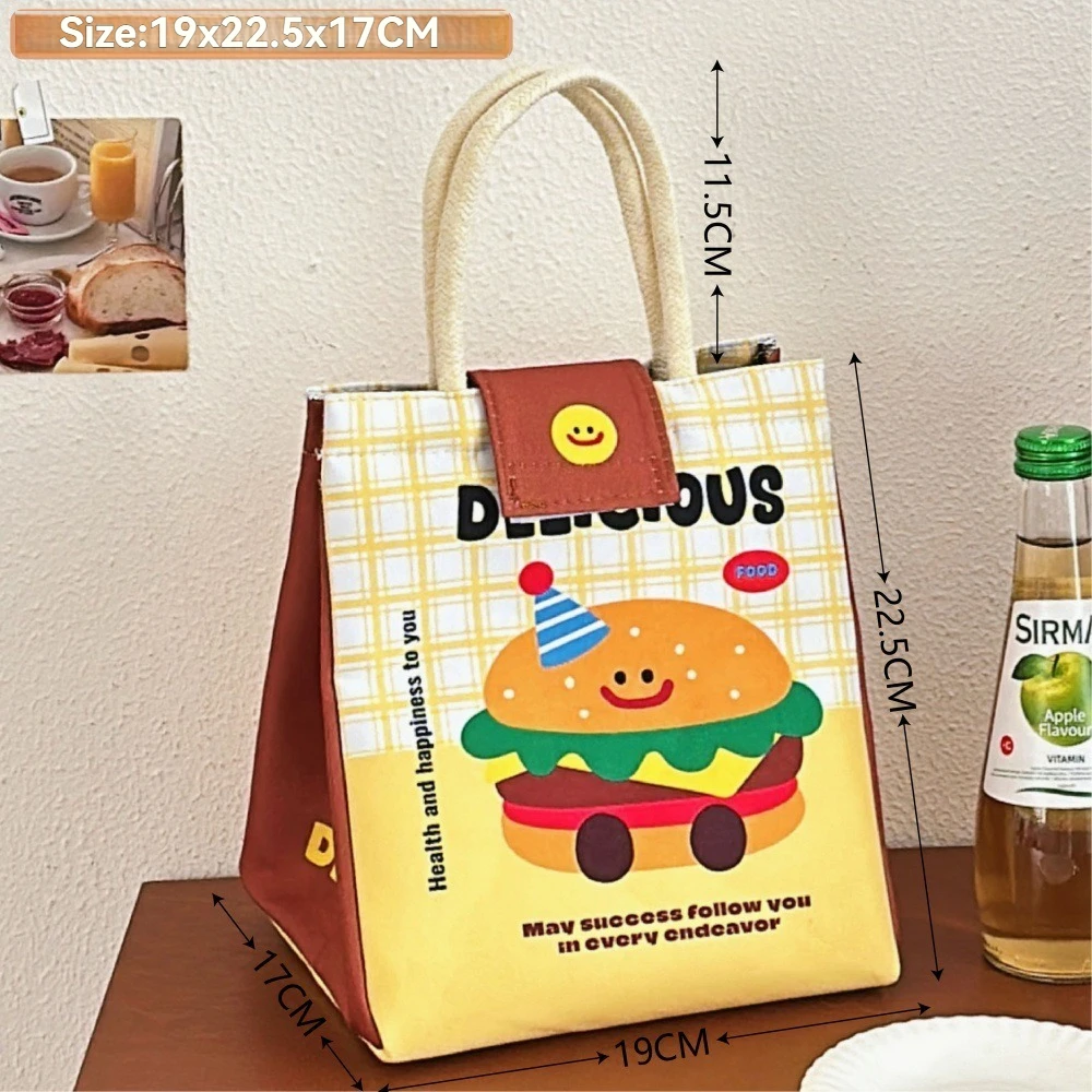 1pc Insulated Lunch Bag Cute Bento Tote Bag Fashionable Thermal Food Container for Offi... - SKU ILB00909 - UGI Packaging