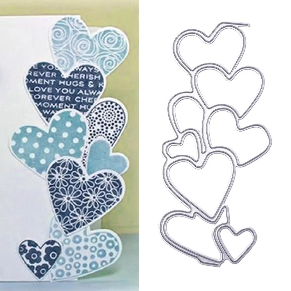 

String Of Hearts Love Side Lace Diy Metal Cutting Dies Album Embossing Photo Greeting Scrapbooking Card Crafts Q1z6