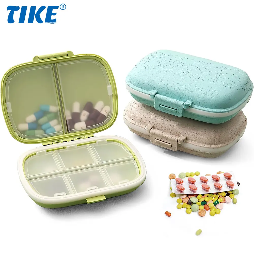 

Travel Pill Organizers, 8 Compartments Portable Pill Cases, Small Pill Box for Pocket Purse Portable Medicine Vitamin Container