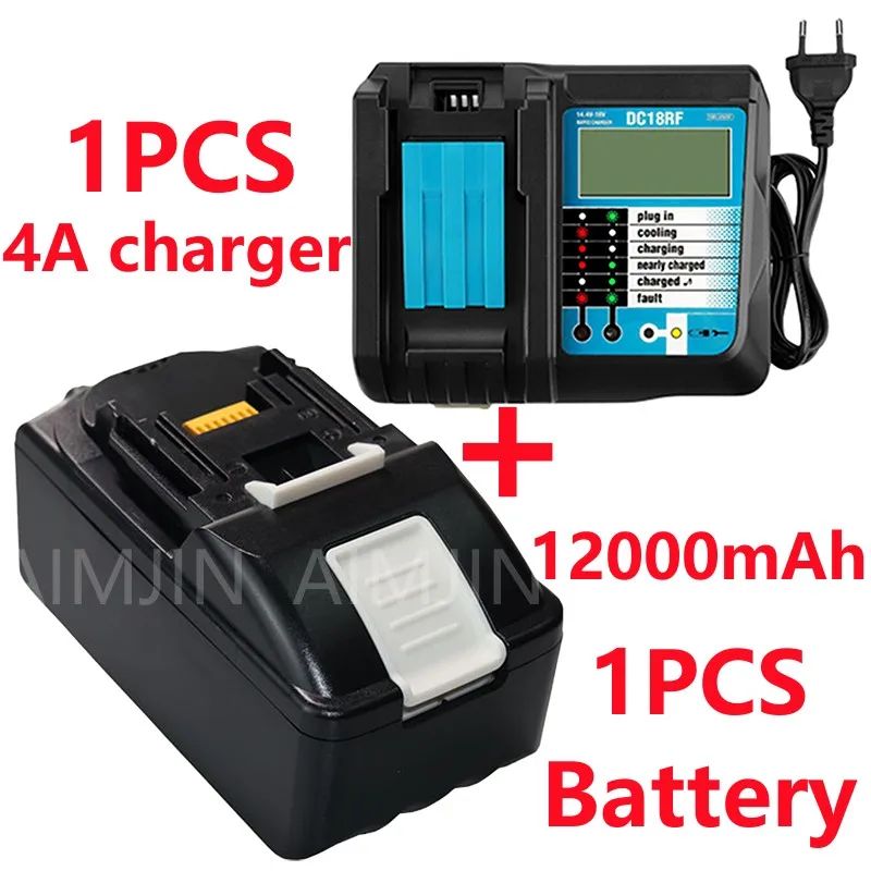 

For Makita 18V 12000mAh 21700 Rechargeable Power Tools Battery+Charger with LED Li-ion Replacement LXT BL1860B BL1860 BL1850