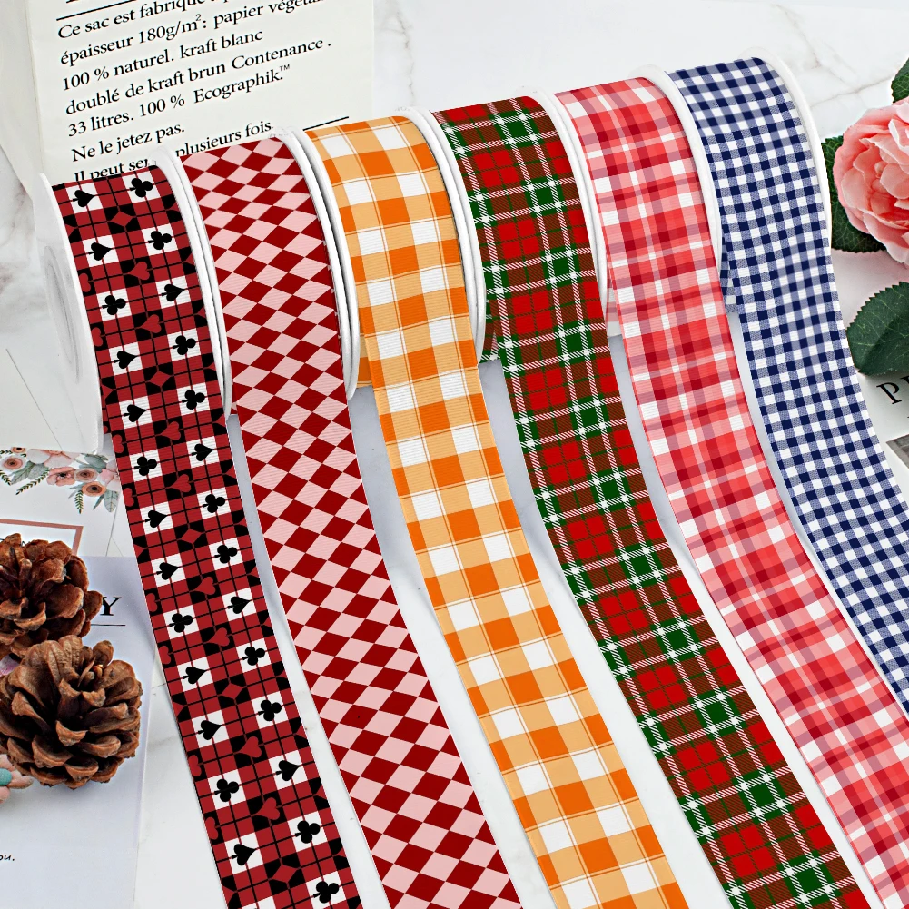 

Цветная атласная лента в рубчик с цветочным рисунком для упаковки подарков