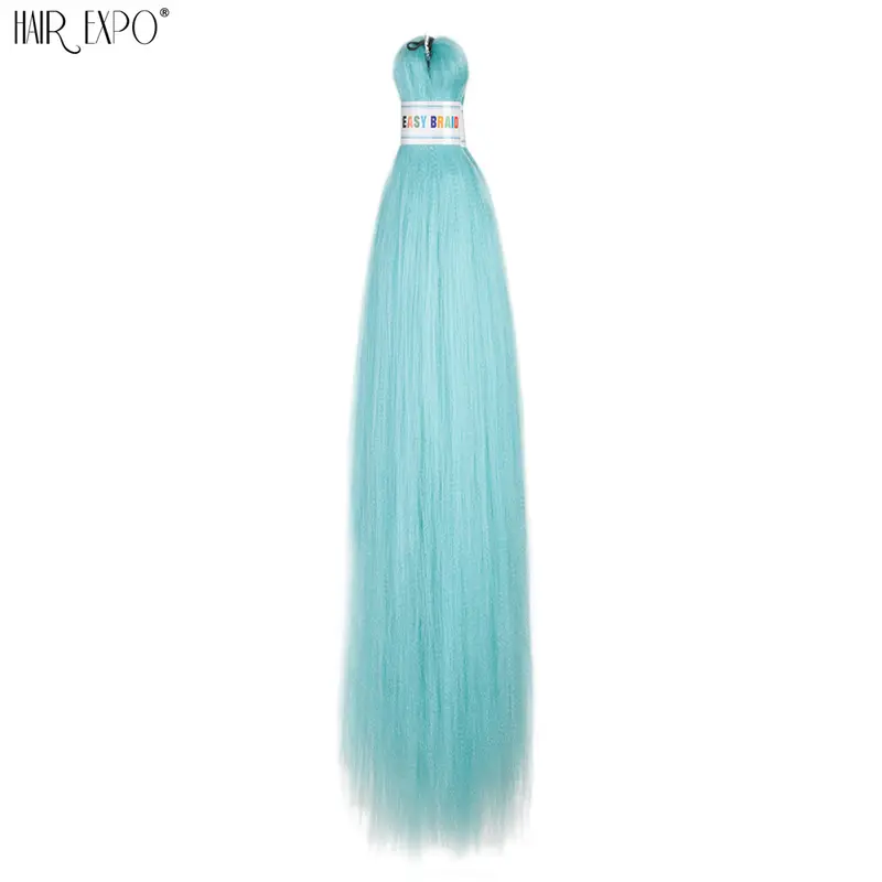 26Inch Easy Braids Hair Synthetic Colourful Pre Stretched Braiding Hair Extensions Jumbo Braids Ombre Yaki Long Straight Hair - Image 20